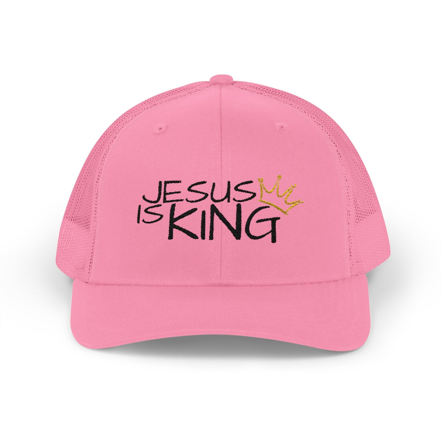 Jesus is King - Black Embroidery | Snapback Trucker Cap