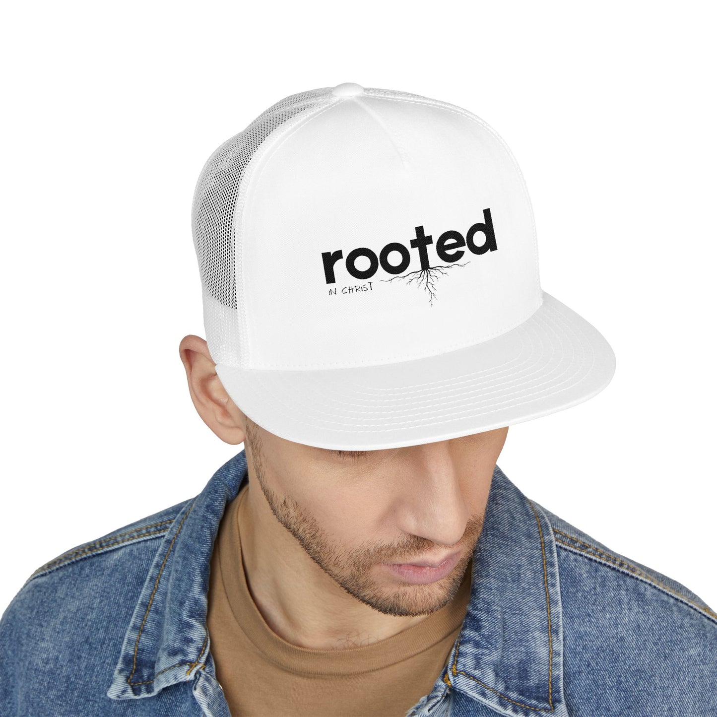 Rooted In Christ | 5 Panel Trucker Cap