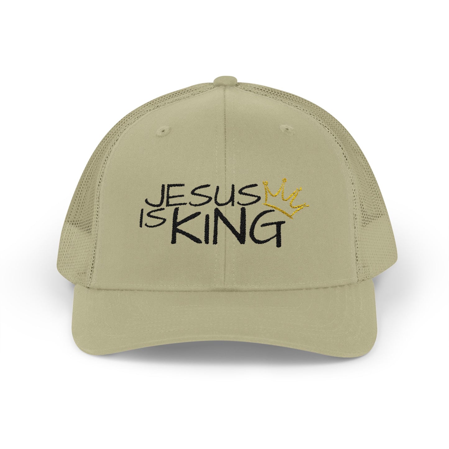 Jesus is King - Black Embroidery | Snapback Trucker Cap