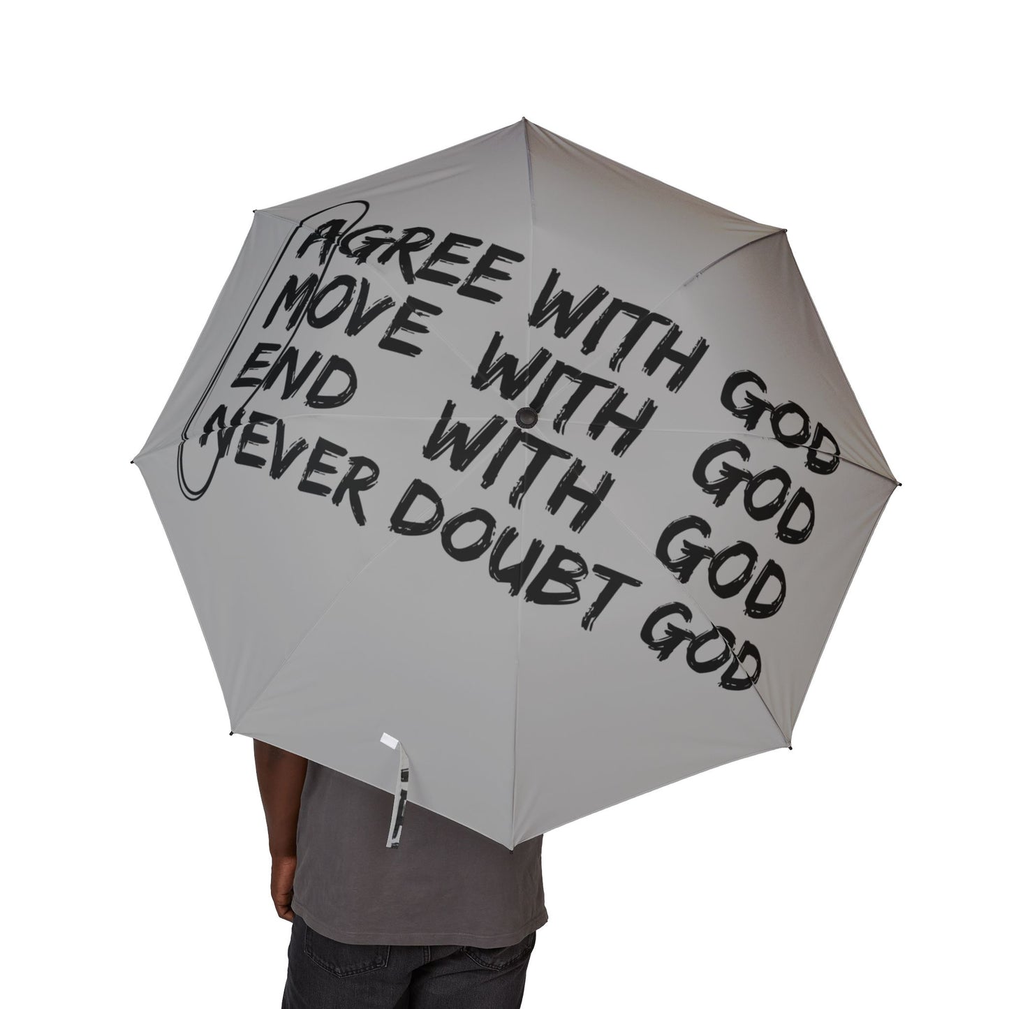 Agree With God (Grey) | Foldable Umbrella
