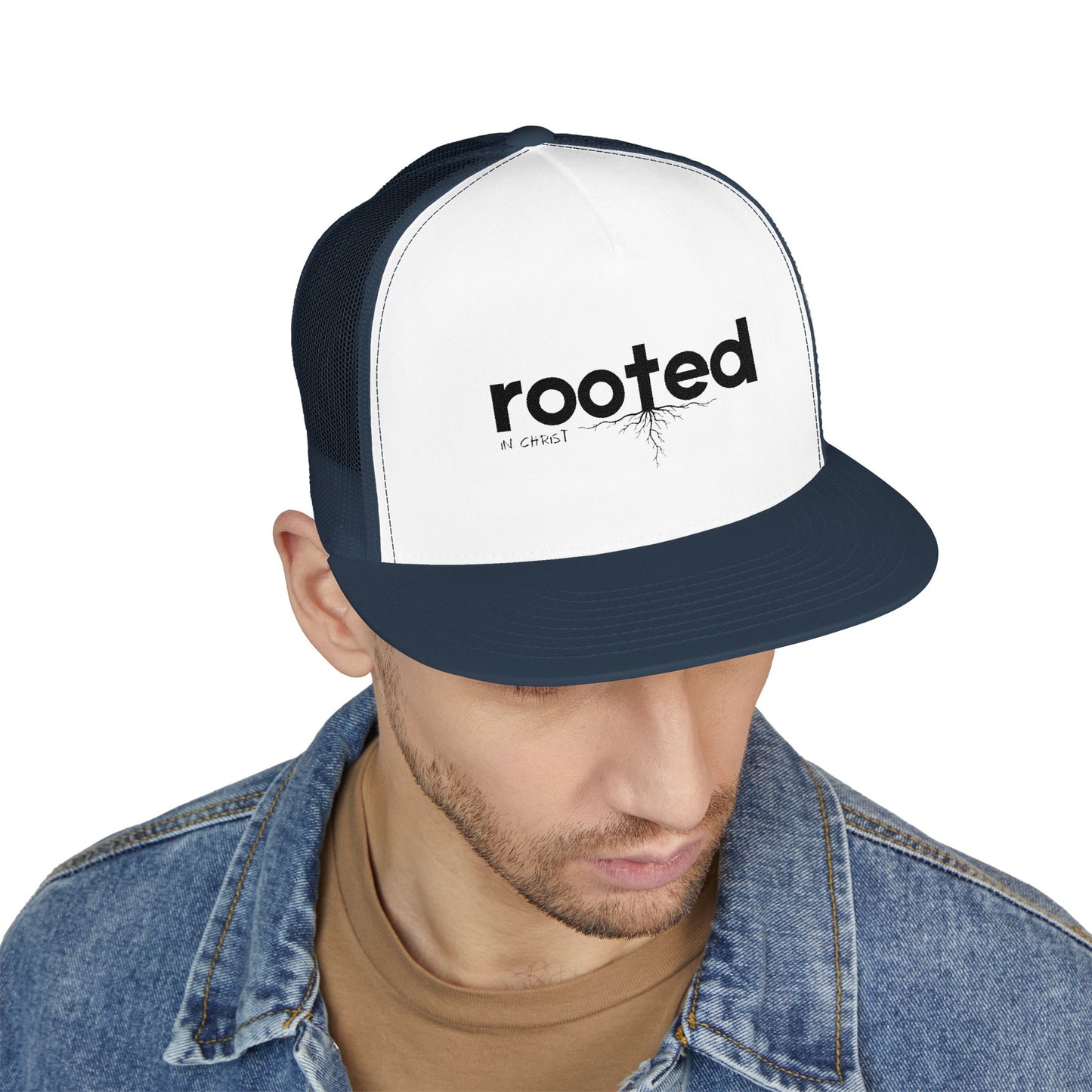 Rooted In Christ | 5 Panel Trucker Cap