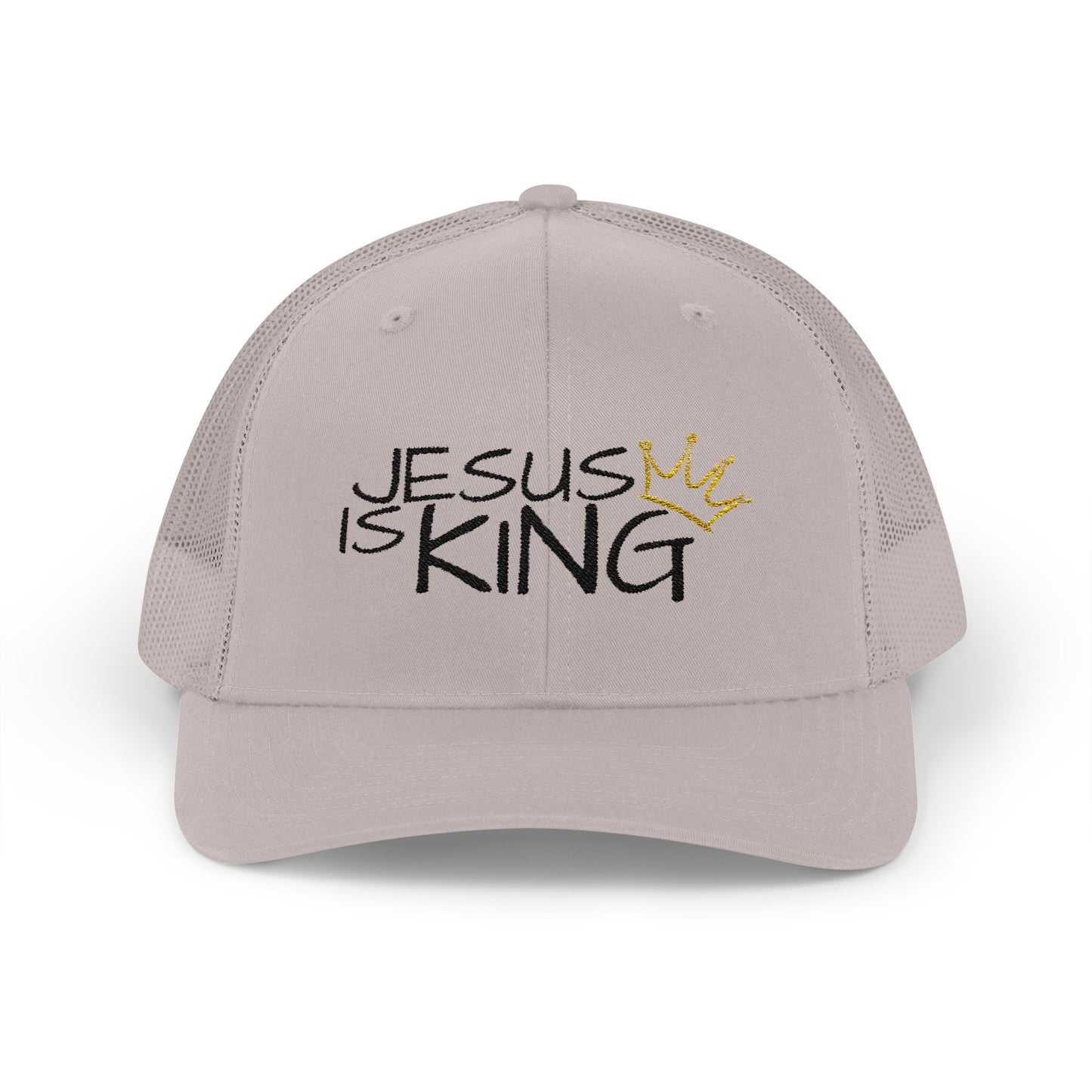 Jesus is King - Black Embroidery | Snapback Trucker Cap