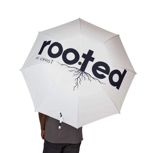 Rooted In Christ (White) | Foldable Umbrella