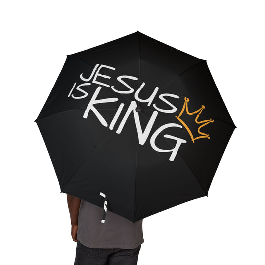 Jesus Is King (Black) | Foldable Umbrella