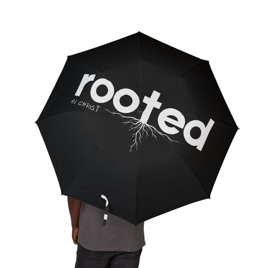 Rooted In Christ (Black) | Foldable Umbrella